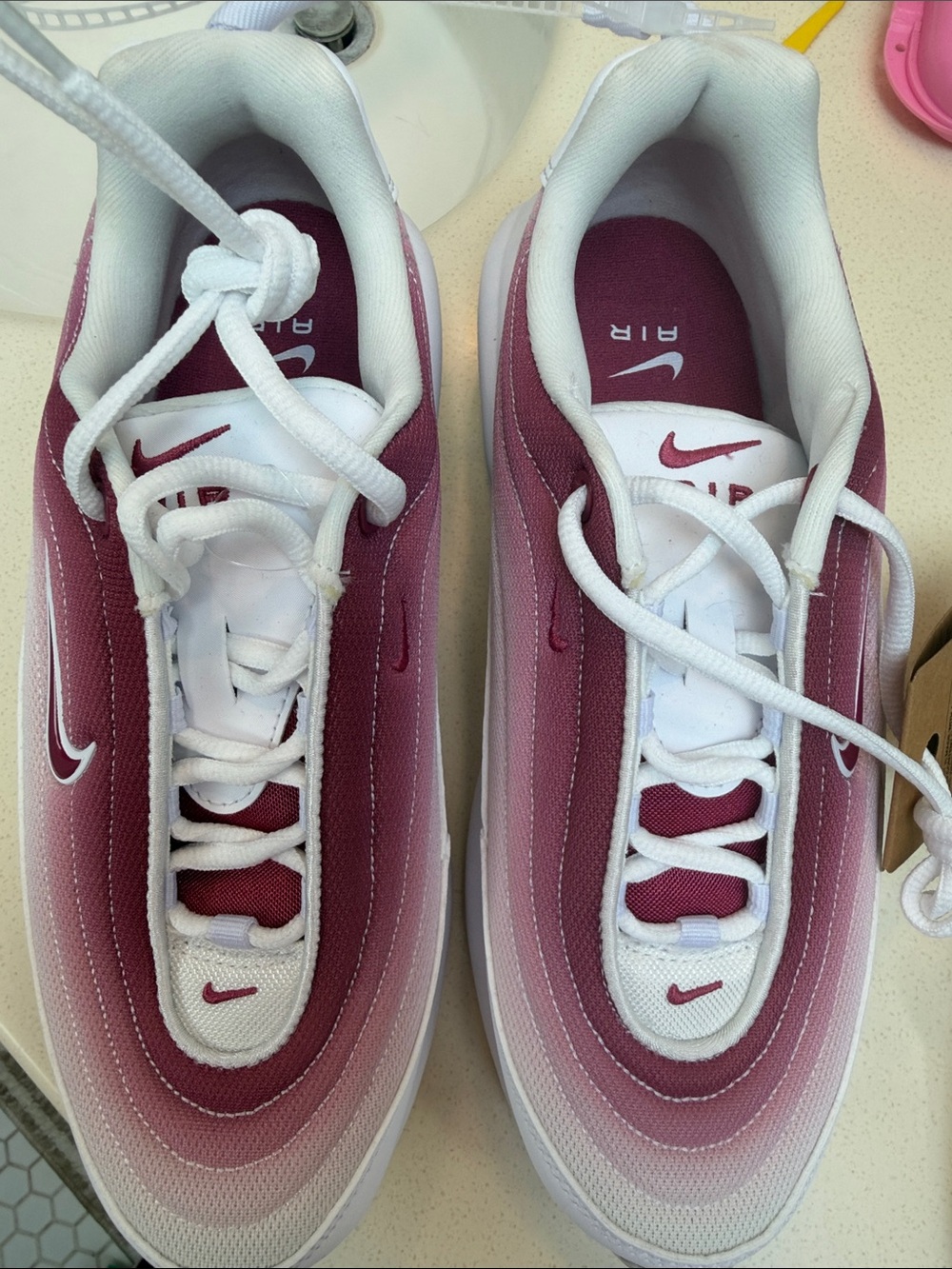 Nike Air Max 97 Ombre Rose & White Sneakers